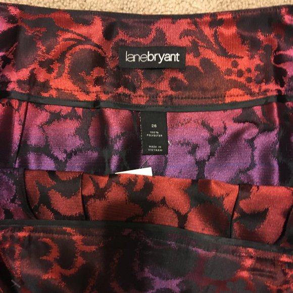 Lane Bryant Multi-Color Flared Skirt 26 NEW - Picture 3 of 4
